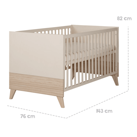 ROBA transformējama gulta SINDEY, 70x140 cm., Cashmere/Oak, 1911879 