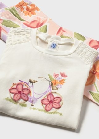 MAYORAL t-krekls ar īsam piedurknēm + legini, blossom, 1.747-28, 86  cm 