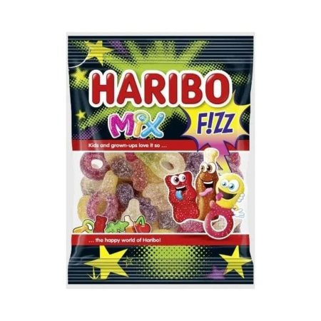 HARIBO želejas konfektes MIX FIZZ, augļu garša, 100 g., HARI3157 