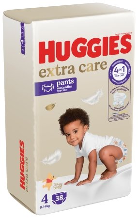 HUGGIES bikses, EXTRA CARE, 4.izmērs, 9-14kg, 38gab., 2659721 2659721