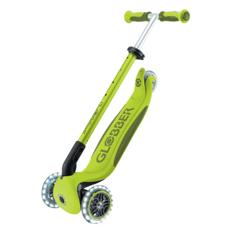 GLOBBER skrejritenis Go Up Deluxe Lights, laima zaļš, 748-606 