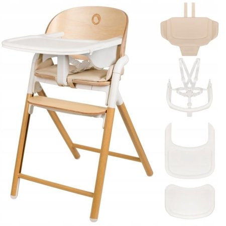 LIONELO barošanas krēsliņš CELIA, White natural wood 