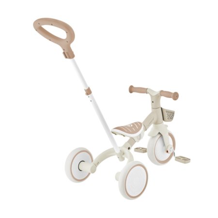 GLOBBER mācību trīsritenis Learning Trike 3in1 Plus, kokosriekstu, 738-466 