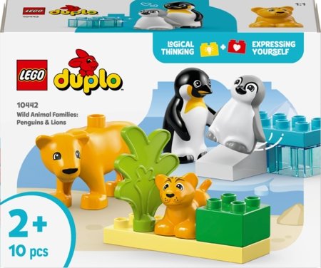 10442 LEGO® DUPLO® Town Savvaļas dzīvnieku ģimenes: Pingvīni un lauvas 