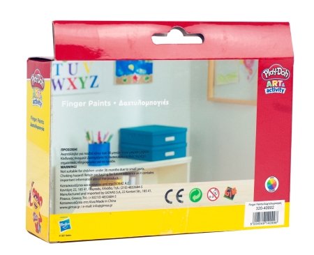 PLAYDOH Finger paints 6pcs., 320-40002 