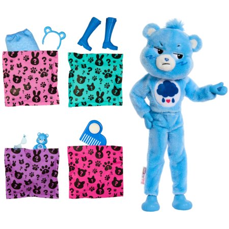 BARBIE lelle ar brūniem matiem Cutie Reveal Care Bears Series - Grumpy Bear, JCN96 