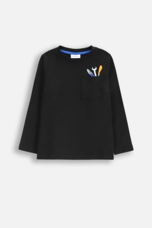 COCCODRILLO t-krekls CITY BUILDER BOY KIDS, melns, cm 