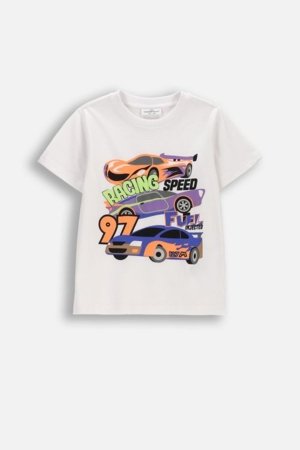 COCCODRILLO t-krekls ar īsam piedurknēm, balti, WC6143204HBK-001-092, 92 izmērs 