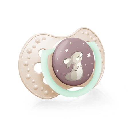 LOVI Silikona dinamiskais knupis, 3-6m, 2 gab., Night&Day, Girl, 22/914girl 