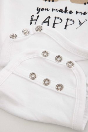 COCCODRILLO bodijs ar garām piedurknēm, balts, izmērs 