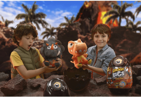 CRACKIN EGGS plīša rēcošais dinozaurs Dino Egg Lava, sortiments, SK004A1 