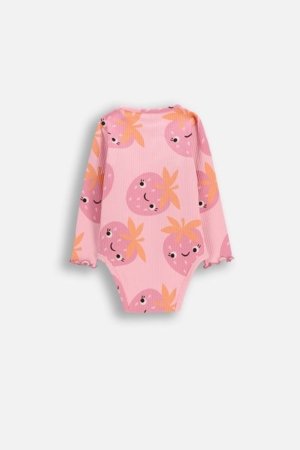 COCCODRILLO bodijs ar garām piedurknēm, rozā, izmērs 