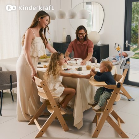 KINDERKRAFT barošanas krēsliņš ENOCK un šūpuļkrēsliņš jaundzimušajiem CALMEE, grey 
