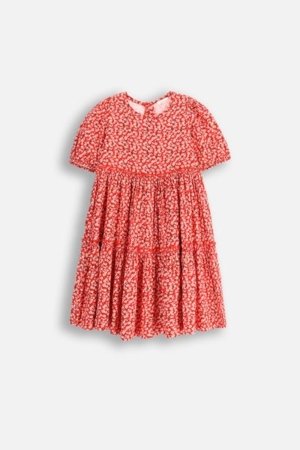 COCCODRILLO kleita ar īsām piedurknēm NOSTALGIC MEADOW GIRL JUNIOR, sarkans, WC5128201NGJ-009-164, 164 cm 