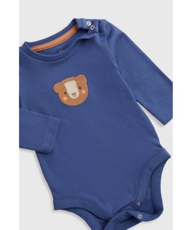 MOTHERCARE bodijs ar garām piedurknēm, bikses zīdaiņiem, bib, IF515 80 