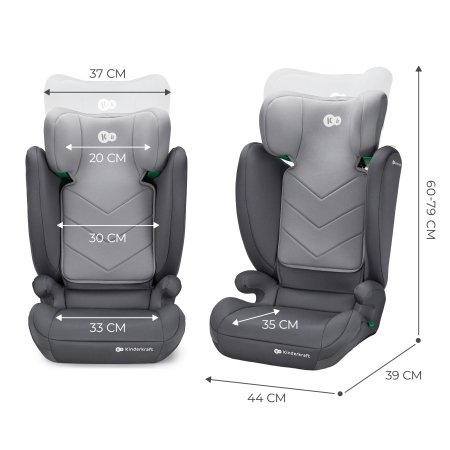 KINDERKRAFT autokrēsls  I-SPARK grey, KCISPA00GRY0000 