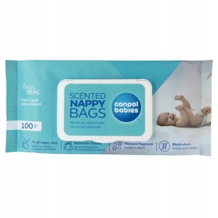 CANPOL BABIES aromatizēti maisiņi lietotām autiņbiksītēm , 100 gab., 70/003 
