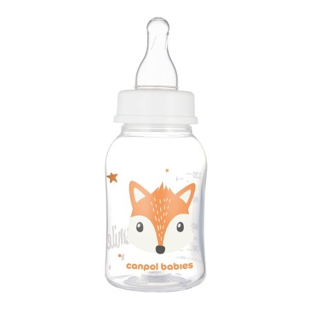 CANPOL BABIES šaura kakla pudelīte CUTE ANIMALS, 120 ml, 11/851_ora 