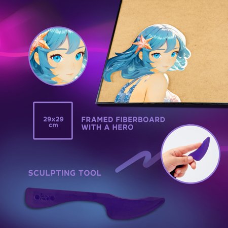 OKTO MANGA 3D mākslas komplekts Ūdens 30x40 cm, 20037 