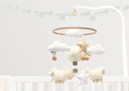 NENO gultiņas karuselis ar stiprinājumu NELU, NEN-BAB-ZB007 