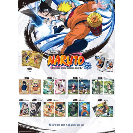 KAYOU Naruto-Smriti kolekcionējamās kartītes Heaven Scroll Edition, 8 gab., NR-RDIV-Z001-001B-EMEA 