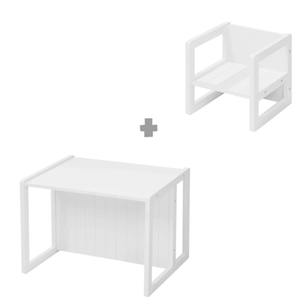 ROBA bērnu krēsls un galds ROTATING SEATING FURNITURE, White, 450002WE 