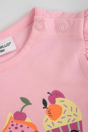 COCCODRILLO bodijs ar īsam piedurknēm, rozā, izmērs 