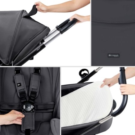 KINDERKRAFT universālie ratiņi 2IN1 NEA 2.0, deep grey, KSNEA002DGR2000 