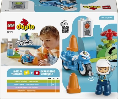 10471 LEGO® DUPLO® Pilsēta: Zils policijas motocikls 