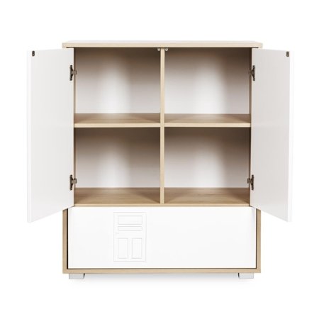 LITTLE SKY by KLUPŚ komoda IDA, White/Beech 