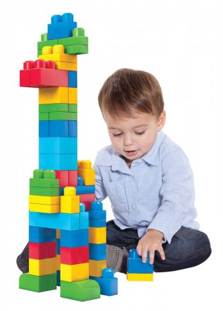 MEGA BLOKS FIRST BUILDERS klucīši iepakojumā First Builders 60 gab, DCH55 DCH55
