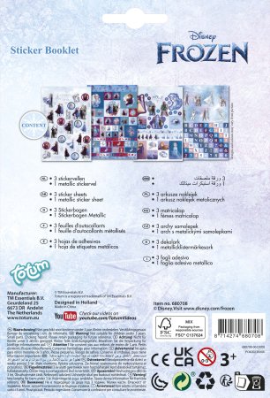 TOTUM uzlīmju albums Frozen 2, 4 lapas, TT680708 680708