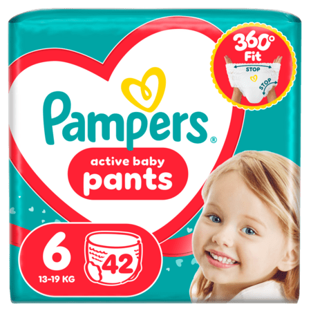 PAMPERS autiņbiksītes-biksītes Pants, 6 izmērs, 14-19kg, 214 vnt., 80894800 