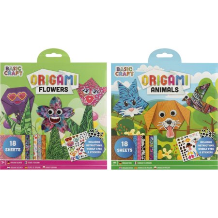 MOXY radošais komplekts "Origami ziedi/dzīvnieki", sortiments., 100096 