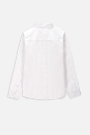 COCCODRILLO krekls ar garām piedurknēm ELEGANT JUNIOR BOY, balti, WC4136102EJB-001-164, 164 cm 