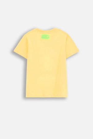 COCCODRILLO krekls ar īsām piedurknēm SAGE TIME BOY KIDS, dzeltens, WC5143203SBK-004-122, 122 cm 