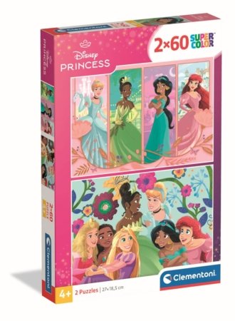 CLEMENTONI Puzle Disney Princess 2025, 2x60 Gab., 24824 