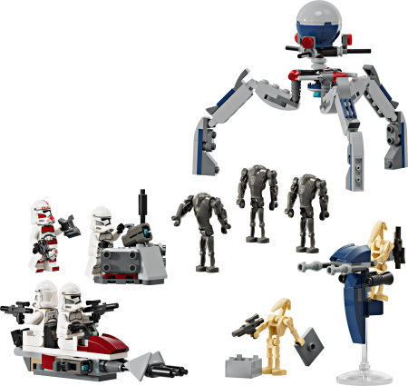 75372 LEGO® Star Wars ™ Clone Trooper™ Un Battle Droid™ Kaujas Paka 