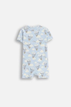 COCCODRILLO smilškrāsas krekls ar īsām piedurknēm UNDERWEAR SPECIAL BOY, zils, WC5404302USB-036-086, 86 cm 