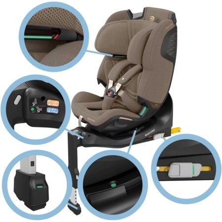 MAXI-COSI autokrēsls, 76-150 cm, Emerald 360 Pro, Authentic Truffle, 8621251110 