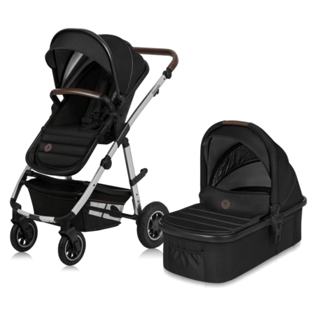 LIONELO universāls ratiņi AMBER 2in1, Black silver, LO-AMBER 2IN1 