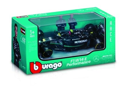 BBURAGO 1:43 Sacīkšu automašīnas modelis Mercedes AMG Petronas F1 W14 E, 18-38080 