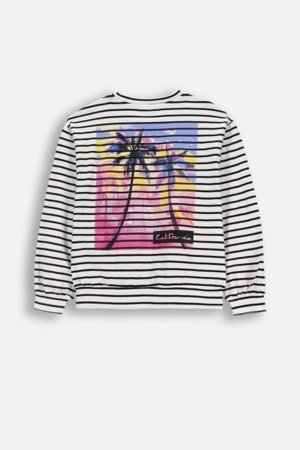 COCCODRILLO t-krekls ar garām piedurknēm, balti, cm 