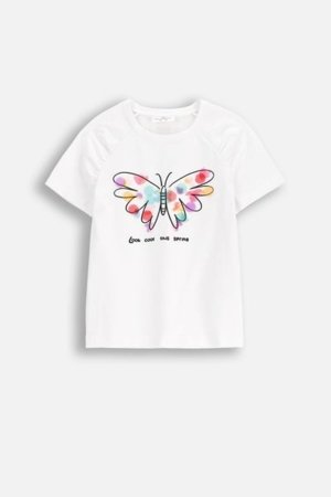 COCCODRILLO krekls ar īsām piedurknēm MAXITROPIC GIRL KIDS, balta, WC5143202MGK-001-122, 122 cm 