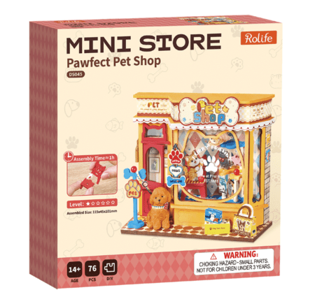 ROLIFE koka konstruktors Mājdzīvnieku veikals, DS045 