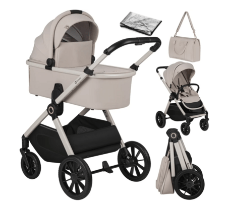 LIONELO universāls ratiņi LAYLA 2in1, Beige taupe, LO-LAYLA 2IN1 