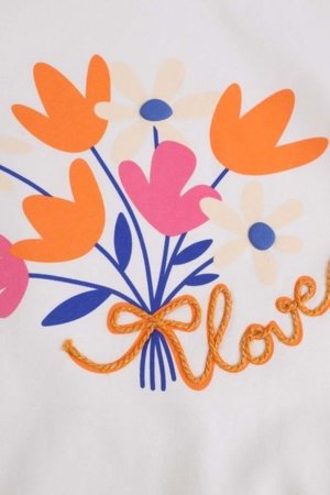 COCCODRILLO krekls ar īsām piedurknēm FLOWER PARADISE GIRL KIDS, balta, WC5143201FGK-001-122, 122 cm 