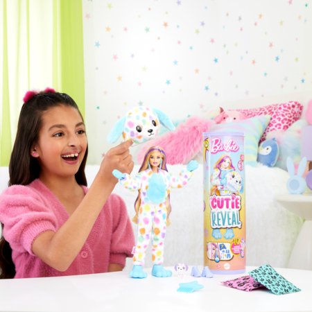 BARBIE Cutie Reveal lelle krāsu sapnis dalmācietis, HRK41 
