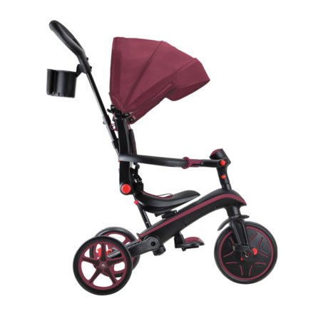 GLOBBER trīsritenis Explorer Trike Foldable 4in1, bordo, 732-202-2 