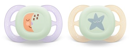 PHILIPS AVENT knupīši ULTRA STAR NIGHT, 0-2 m., 2 gab., SCF075/17 